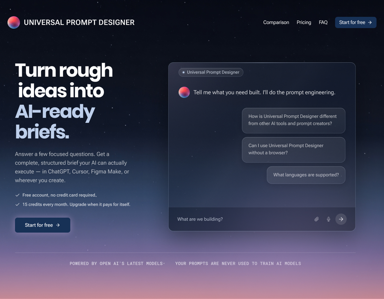 Universal Prompt Designer screenshot 1