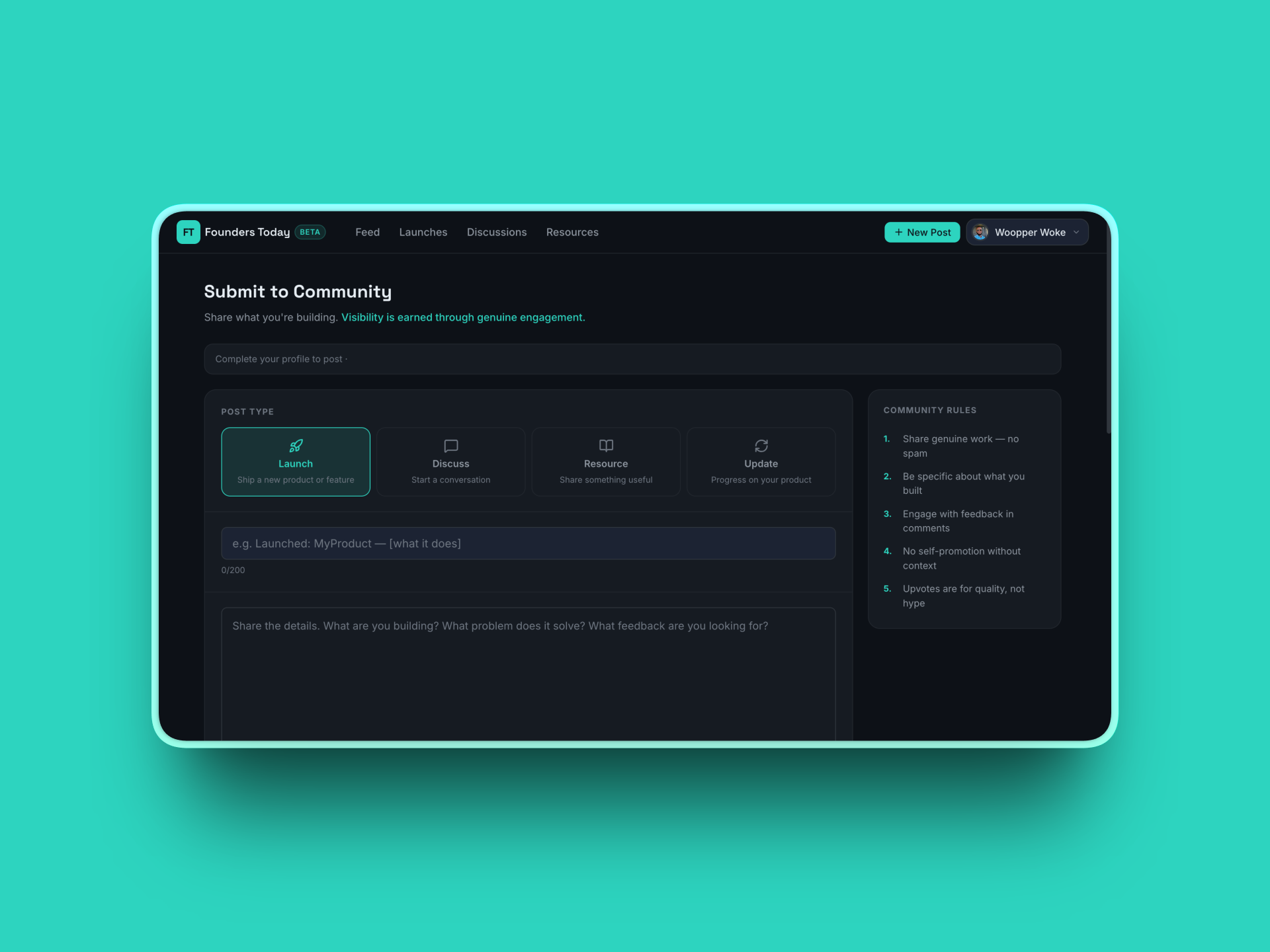 Founderstoday screenshot 1