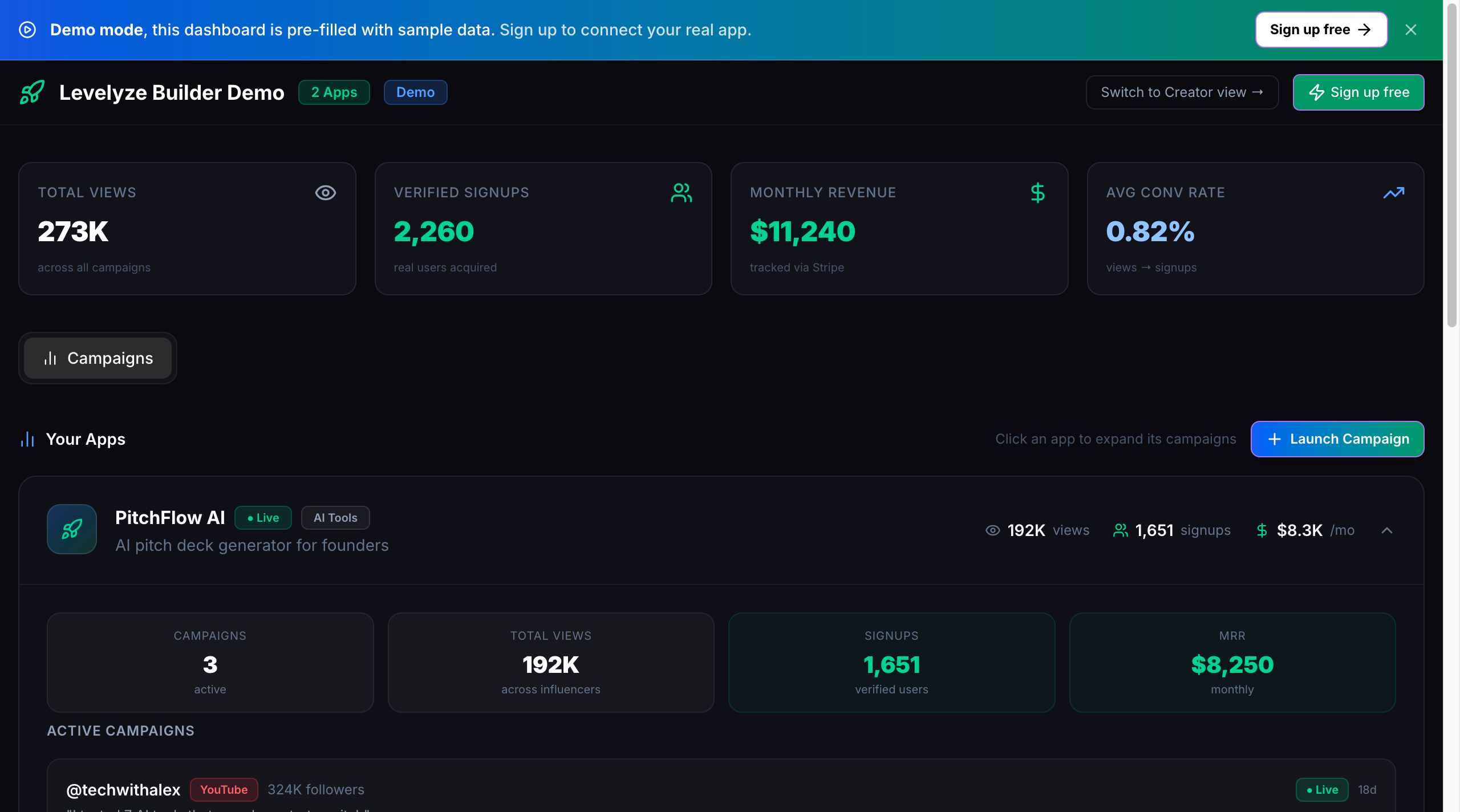 Levelyze screenshot 1